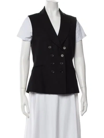Pre-owned Karen Millen Wool Vest In Black
