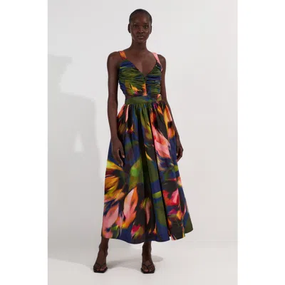 Karen Millen Woven Taffeta Maxi Dress In Multi