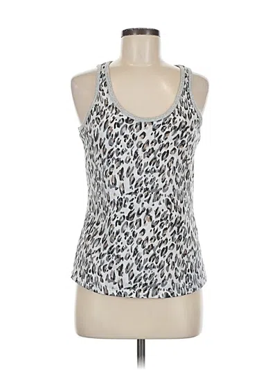 Pre-owned Karen Neuburger Collection Sleeveless Top Silver Halter Neckline Tops