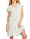 Karen Neuburger Flutter Sleeve Nightgown In Happy Hydrangea