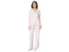 Karen Neuburger Novelties Minky Women's Pxl White Pink Floral Pajama Sets Erk619 In White