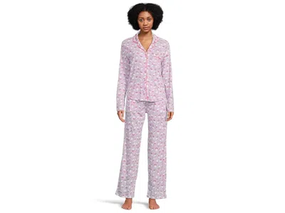 Karen Neuburger Novelty Long Sleeve Girlfriend Pajama Set In Purple