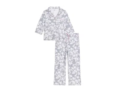 Karen Neuburger Plus Size Two-piece 3/4 Sleeve Girlfriend Pajama Set With Lace Women's Pajama Sets Shadow Floral: 2x In Multi