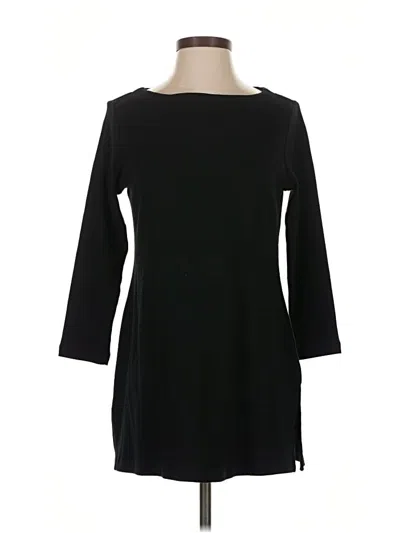 Pre-owned Karen Scott 3/4 Sleeve T-shirt In Black