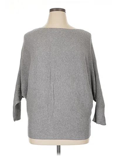 Pre-owned Karen Scott 3/4 Sleeve Top Tan Boatneck Tops