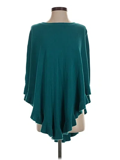 Pre-owned Karen Scott 3/4 Sleeve Top Teal Boatneck Tops