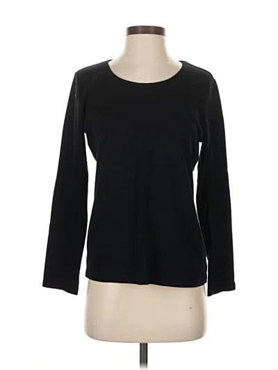 Pre-owned Karen Scott 3/4 Sleeve T-shirt In Black