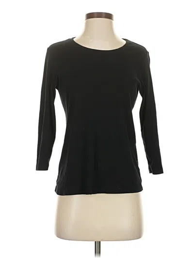 Pre-owned Karen Scott 3/4 Sleeve T-shirt In Black