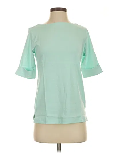 Pre-owned Karen Scott 3/4 Sleeve T-shirt In Green