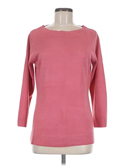 Pre-owned Karen Scott 3/4 Sleeve T-shirt In Pink