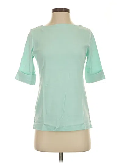 Pre-owned Karen Scott 3/4 Sleeve T-shirt In Teal
