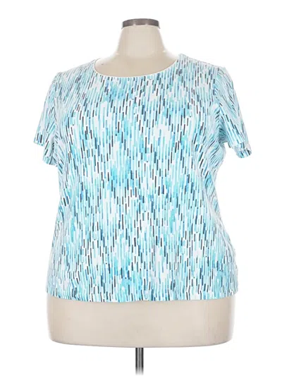 Pre-owned Karen Scott Active T-shirt In Blue