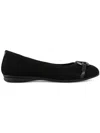 KAREN SCOTT AMANDAA WOMENS BUCKLE FAUX SUEDE BALLET FLATS