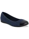 Karen Scott Ambree Womens Rhinestone Toe Cap Slip On Shoes In Blue