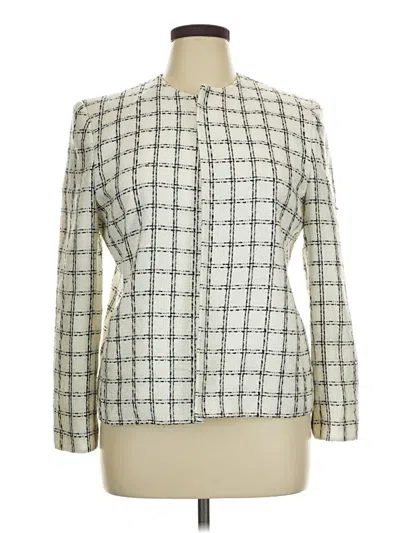 Pre-owned Karen Scott Blazer Jacket In Ivory