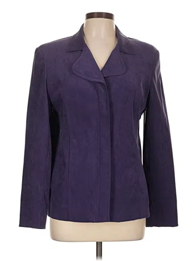 Pre-owned Karen Scott Blazer Jacket In Purple