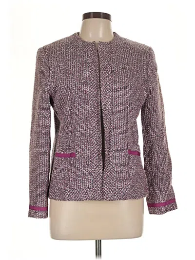 Pre-owned Karen Scott Blazer Jacket In Purple