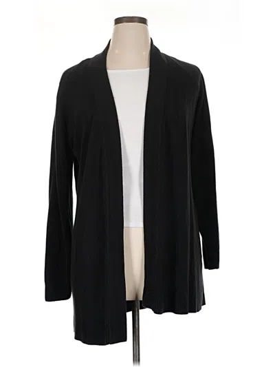 Pre-owned Karen Scott Cardigan Sweater In Black