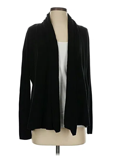Pre-owned Karen Scott Cardigan Sweater In Black