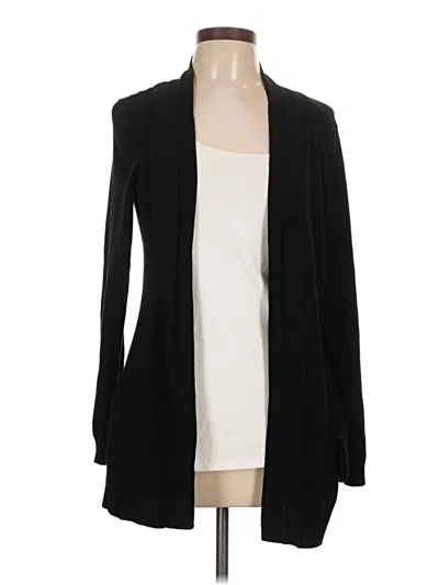 Pre-owned Karen Scott Cardigan Sweater In Black
