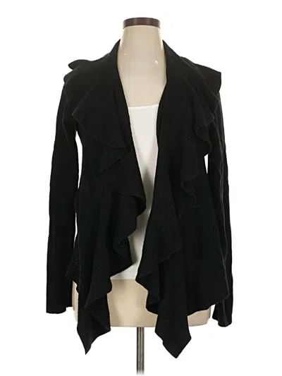 Pre-owned Karen Scott Cardigan Sweater In Black