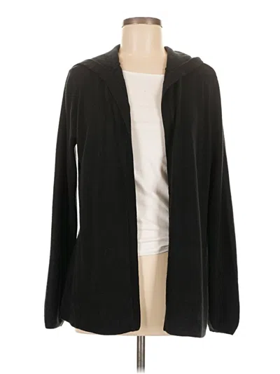 Pre-owned Karen Scott Cardigan Sweater In Black