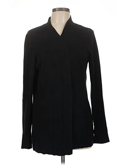 Pre-owned Karen Scott Cardigan Sweater In Black