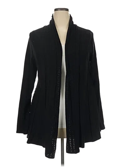 Pre-owned Karen Scott Cardigan Sweater In Black