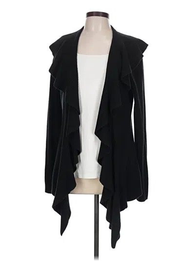 Pre-owned Karen Scott Cardigan Sweater In Black