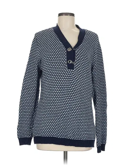 Pre-owned Karen Scott Cardigan Sweater In Blue