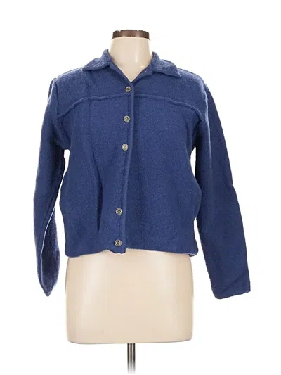 Pre-owned Karen Scott Cardigan Sweater In Blue