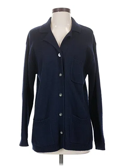 Pre-owned Karen Scott Cardigan Sweater In Blue