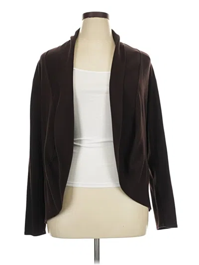 Pre-owned Karen Scott Cardigan Sweater In Brown