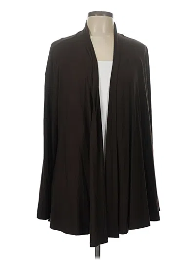 Pre-owned Karen Scott Cardigan Sweater In Brown