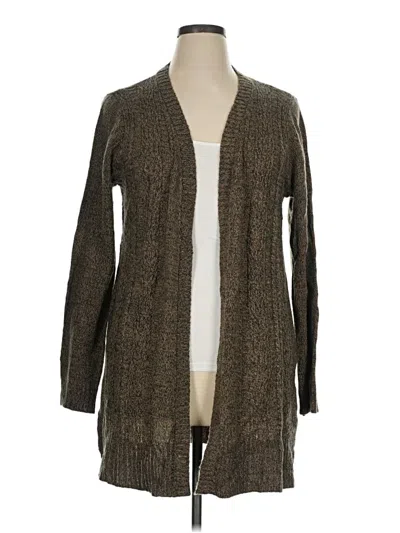 Pre-owned Karen Scott Cardigan Sweater In Brown