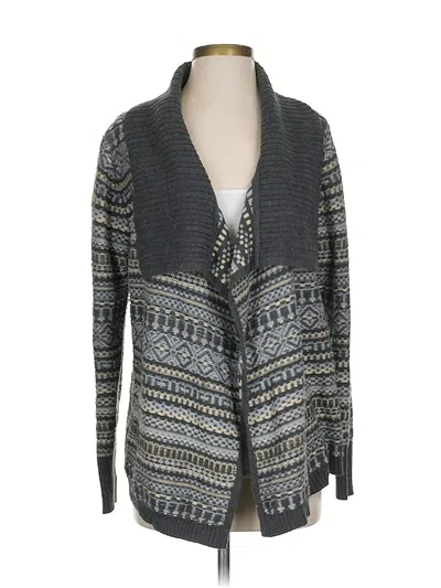 Pre-owned Karen Scott Cardigan Sweater In Gray