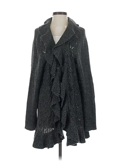 Pre-owned Karen Scott Cardigan Sweater In Gray