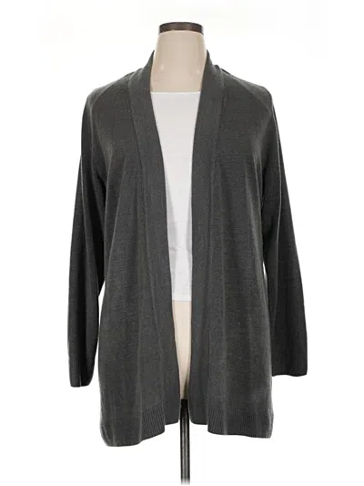 Pre-owned Karen Scott Cardigan Sweater In Gray