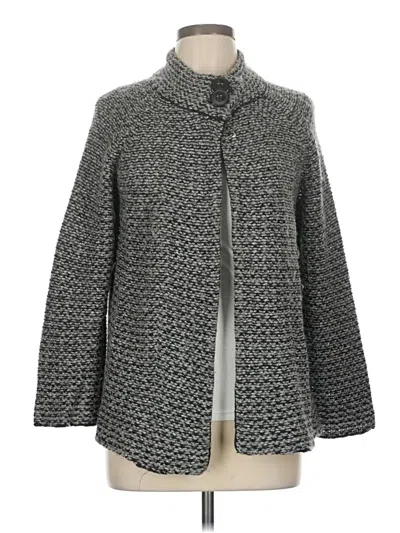 Pre-owned Karen Scott Cardigan Sweater In Gray