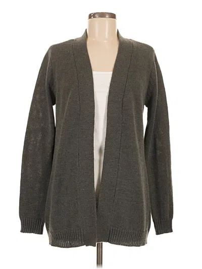 Pre-owned Karen Scott Cardigan Sweater In Gray