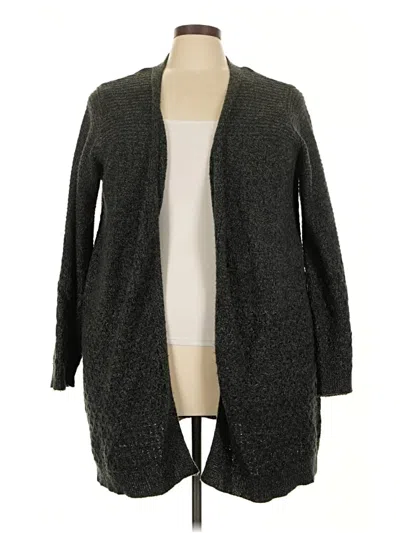 Pre-owned Karen Scott Cardigan Sweater In Gray