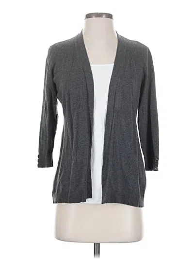 Pre-owned Karen Scott Cardigan Sweater In Gray