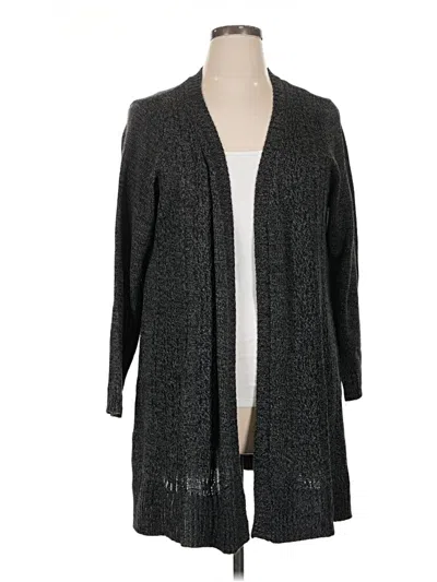 Pre-owned Karen Scott Cardigan Sweater In Gray