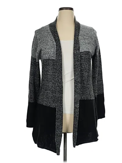 Pre-owned Karen Scott Cardigan Sweater In Gray