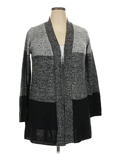 Pre-owned Karen Scott Cardigan Sweater In Gray