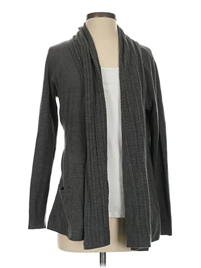 Pre-owned Karen Scott Cardigan Sweater In Gray