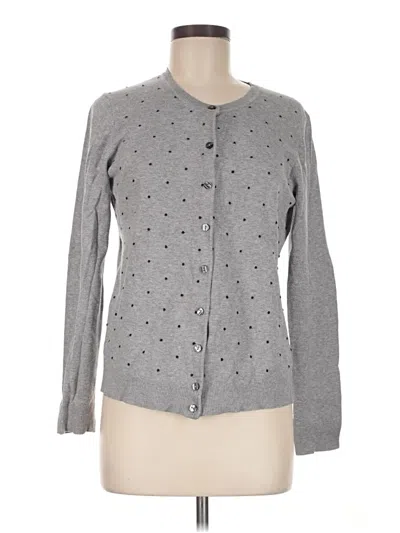Pre-owned Karen Scott Cardigan Sweater In Gray