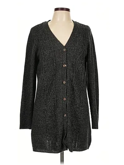 Pre-owned Karen Scott Cardigan Sweater In Gray