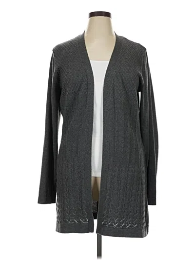 Pre-owned Karen Scott Cardigan Sweater In Gray