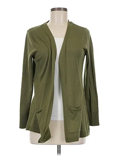 Pre-owned Karen Scott Cardigan Sweater In Green